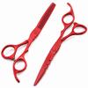 SKipdr Barber Scissors Hair Cutting Scissors, 6 Inch Professional Steel Red Hair Cutting Scissors Salon Barber Haircut Thinning Shears Hairdressing Scissors Set, Q view 1