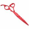 SKipdr Barber Scissors Hair Cutting Scissors, 6 Inch Professional Steel Red Hair Cutting Scissors Salon Barber Haircut Thinning Shears Hairdressing Scissors Set, Q view 2