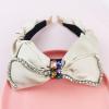 Brihasory Sparkle Rhinestone Knotted Headbands for Women and Girls Big Bow Crystal Jeweled Headband Fashion Mardi Gras Accessories Party Prom Carnival Valentines Headwear Hair Hoop(Beige) view 1