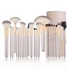 Hot leather packaging 24 Fashion Visible,Handle best Champagne wood handle soft hair MA makeup brush view 1