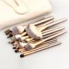 Hot leather packaging 24 Fashion Visible,Handle best Champagne wood handle soft hair MA makeup brush view 3
