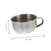 Angoily 4pcs Stainless Steel Shaving Bowl and Brush Men's Shave Bowl Handle for Shaving view 2