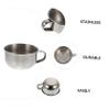 Angoily 4pcs Stainless Steel Shaving Bowl and Brush Men's Shave Bowl Handle for Shaving view 3