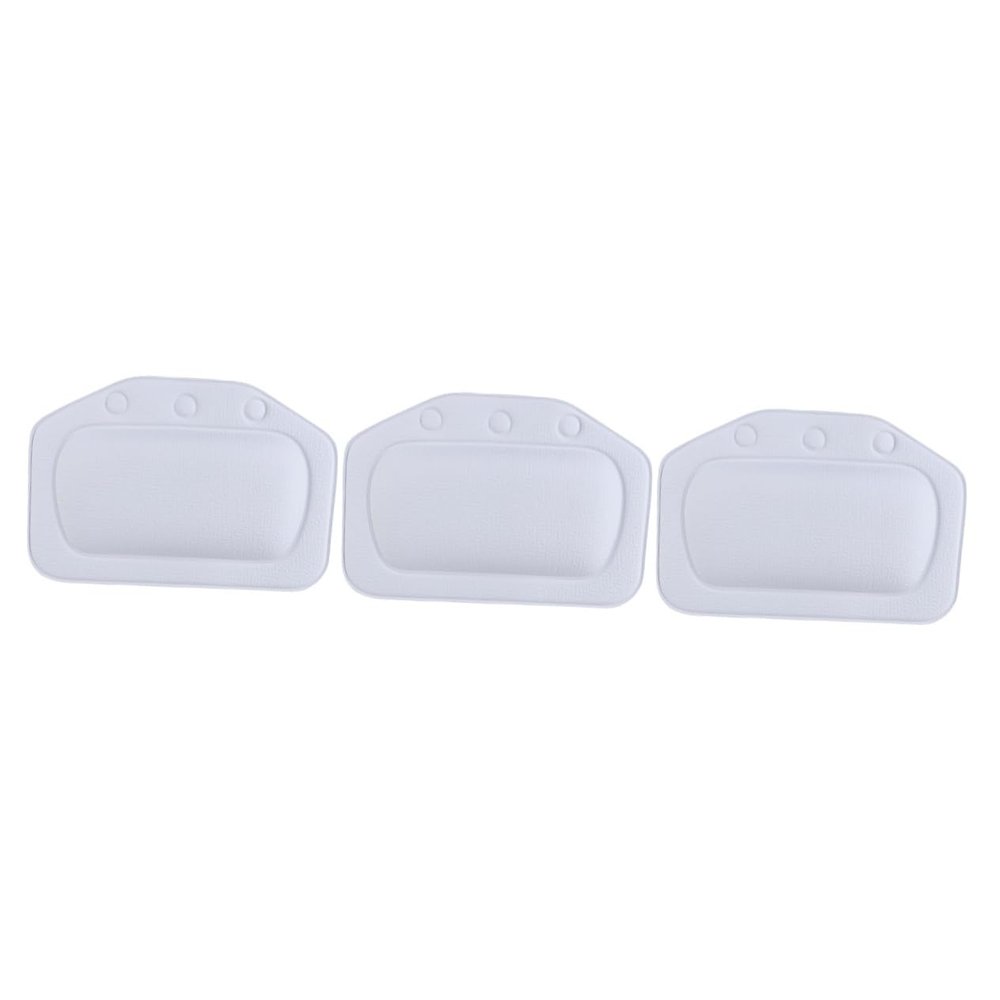 Angoily 3pcs Bathtub Bath Pillow Suction Cups Spa Headrest Comfortable Bathing Cushion