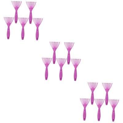 Angoily 15pcs Plastic Curly Hair Comb Cleaning Tools Handle Comb Cleaner Tweezers for Easy Removal of Hair from Brushes for Pets Travel-friendly Rosy