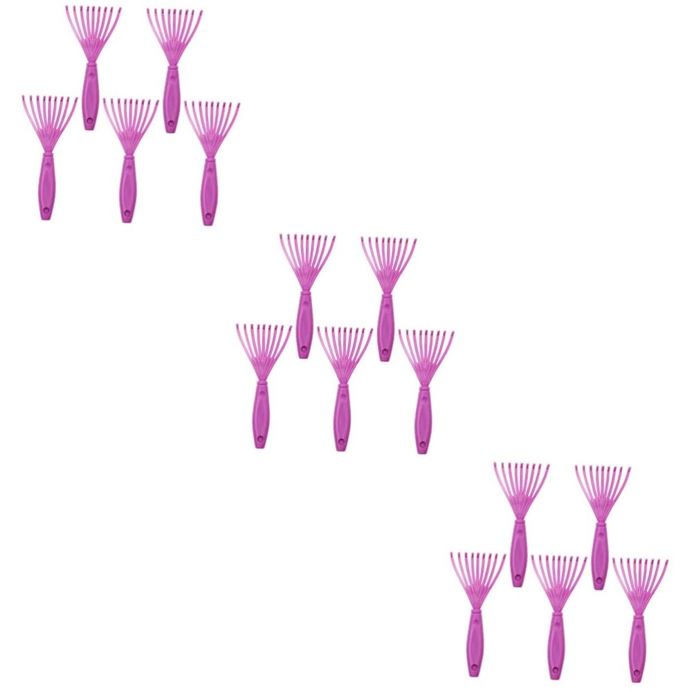 Angoily 15pcs Plastic Curly Hair Comb Cleaning Tools Handle Comb Cleaner Tweezers for Easy Removal of Hair from Brushes for Pets Travel-friendly Rosy