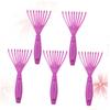 Angoily 15pcs Plastic Curly Hair Comb Cleaning Tools Handle Comb Cleaner Tweezers for Easy Removal of Hair from Brushes for Pets Travel-friendly Rosy view 3