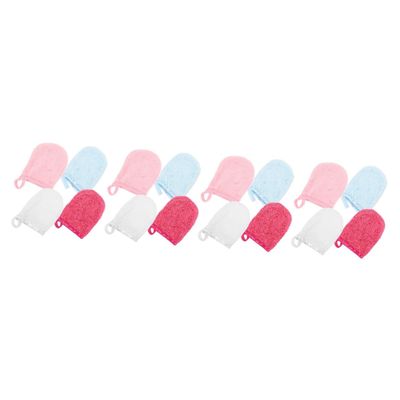 Angoily 16pcs Microfiber Facial Washing Gloves Reusable Makeup Removal Mitts Soft Cleaning Mitts for Gentle Face Wash Skin-friendly and Water-absorbent for Eye Makeup Removal and Daily