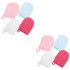 Angoily 8pcs Microfiber Makeup Remover Gloves Sleep Facial Cleaning Mitts Women Girl Gentle Face Mitts Kit view 1