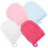 Angoily 8pcs Microfiber Makeup Remover Gloves Sleep Facial Cleaning Mitts Women Girl Gentle Face Mitts Kit view 2