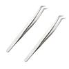 Angoily 2pcs High Precision Eyelash Grafting Tweezers Makeup Tools for Extensions and Isolation Suitable for Weddings Photoshoots and Daily Wear view 1