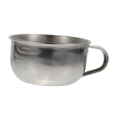 Angoily 3pcs Stainless Steel Shaving Bowl Handle Men's Shaving Container for Home Barbershop Use Easy to Carry and Store for Grooming Enthusiasts