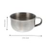 Angoily 3pcs Stainless Steel Shaving Bowl Handle Men's Shaving Container for Home Barbershop Use Easy to Carry and Store for Grooming Enthusiasts view 2