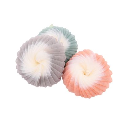Angoily 3pcs Mesh Bath Ball Dual Exfoliating Loofah Sponge Pouf for Shower Bath Gentle Scrubber for Skin Care Aesthetic Design Comfortable Grip for Daily Use