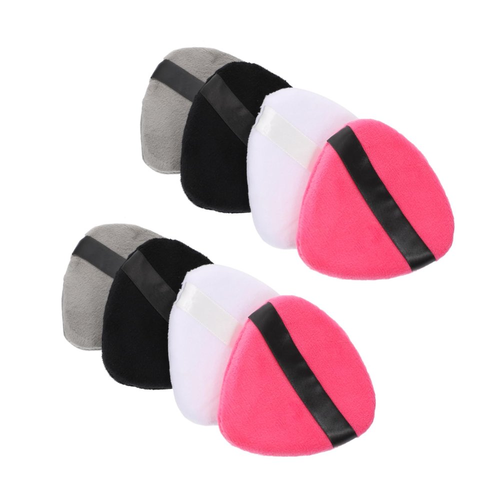 Angoily 8pcs Drop Shaped Makeup Puff Soft Face Powder Applicators for Loose and Pressed Powders Gentle and Lightweight Beauty Tools Rose Red White Gray and Black for Finish