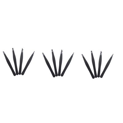 Angoily 12pcs Professional Eyebrow Tweezers Kit of Flat Pointed Stainless Steel Tweezers for Hair Removal for First Aid and Beauty