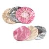 Angoily 3pcs Shower Cap Elastic Bathing Hat for Women Stylish Bath Hat for Spa Salon and Swimming Hair Saving Tool view 4