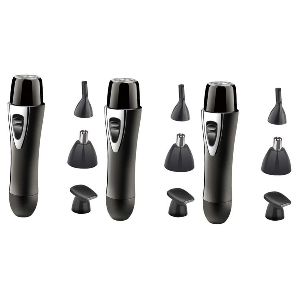 Beavorty 3pcs Nose Hair Trimmer USB Rechargeable Electric Grooming Tool for Men and Women Compact Design for and for Nose Ear and Facial Hair Removal Black