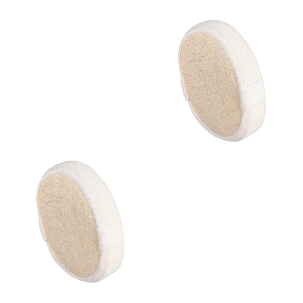 Angoily 2pcs Natural Exfoliating Loofah Sponge Pads Super Soft Luffa Material for Bath Shower Spa Double-Sided Design