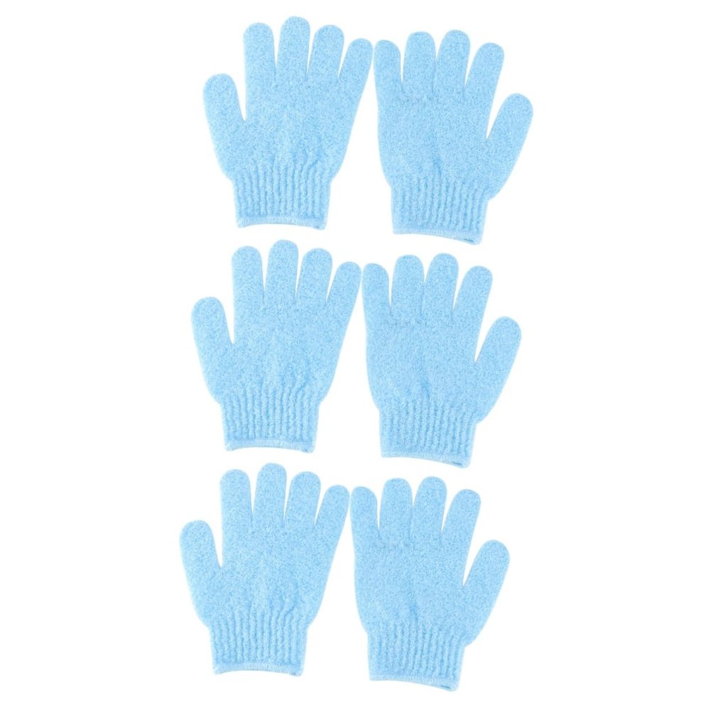 Angoily Sets Body Brush Glove for Men Women Bath Shower Mitt Exfoliating Gloves Stretchy Fit for Ages Pair