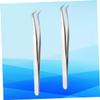 Angoily 6pcs Grafting Eyelashes Tweezers Precision Makeup Tools for Fake Eyelash Application for Professional and Personal Use Includes Shape Tweezers view 2