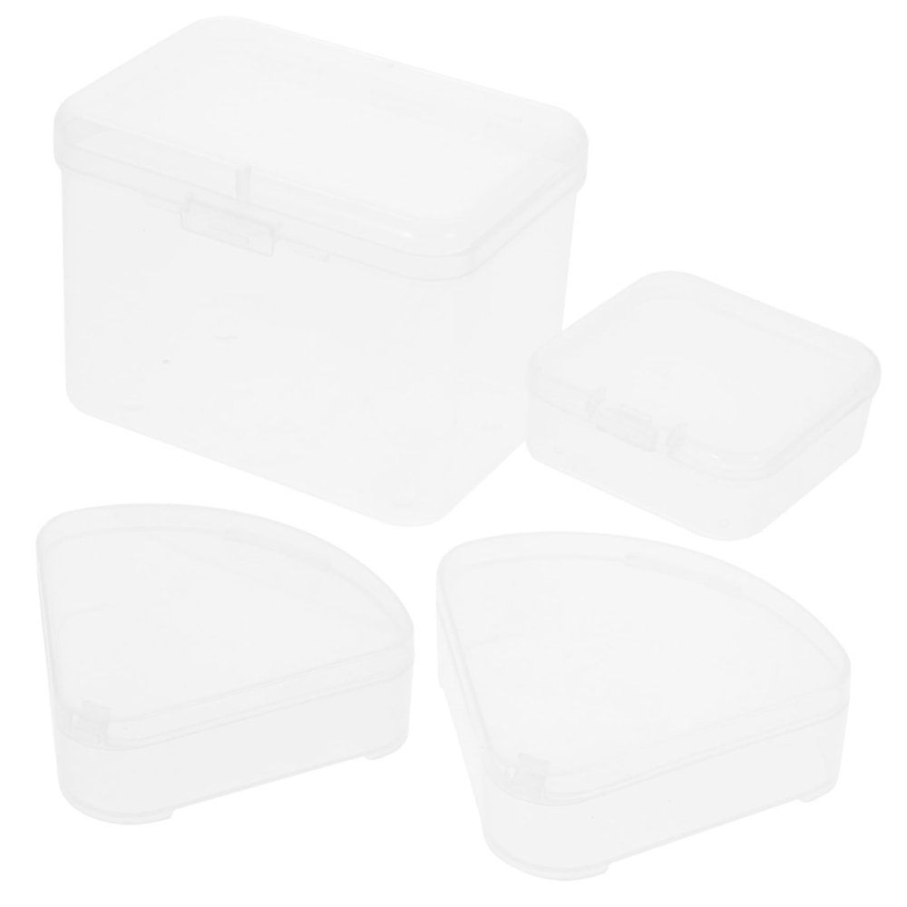 Angoily 4pcs Makeup Sponge Powder Puff Box Plastic Storage Case Organizer for Beauty Tools