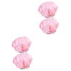 Angoily 4pcs Eva Bath Caps for Adults Hair Protective Shower Hats Daily Use Bathroom Accessories Pattern view 1