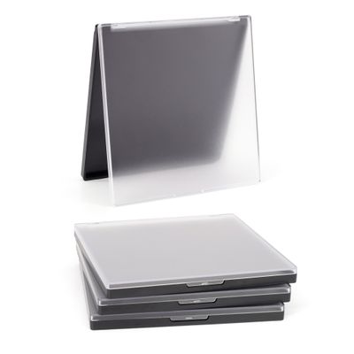 AJLTPA Magnetic Makeup Palette with Frosted Clear Top, 3Pack Empty Eyeshadow Dispensing Storage Box with 60Pcs Adhesive Metal Stickers for DIY Cosmetics Powder-5.72X5.98Palette