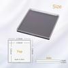 AJLTPA Magnetic Makeup Palette with Frosted Clear Top, 3Pack Empty Eyeshadow Dispensing Storage Box with 60Pcs Adhesive Metal Stickers for DIY Cosmetics Powder-5.72X5.98Palette view 2