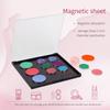 AJLTPA Magnetic Makeup Palette with Frosted Clear Top, 3Pack Empty Eyeshadow Dispensing Storage Box with 60Pcs Adhesive Metal Stickers for DIY Cosmetics Powder-5.72X5.98Palette view 3
