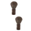 Angoily 2pcs Beard Brush for Men Mustache Cleaning Tool Wooden Handle Hair Shave Brush for Men view 1