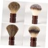 Angoily 2pcs Beard Brush for Men Mustache Cleaning Tool Wooden Handle Hair Shave Brush for Men view 4