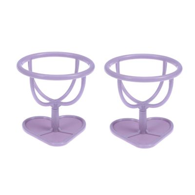 Angoily 2pcs Makeup Sponge Holder for Easy Drying and Storage Powder Puff Stand Rack Purple Beauty Shelf Tool for Organizing Cosmetics