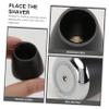 Angoily 3pcs Shaving Stand Aluminium Alloy Holder with Oblique Opening for Organized Grooming Space and Stable Types of view 4