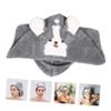 Angoily 3pcs Hair Towel Wrap Soft Hair Drying Cap Fast Absorbent Coral Fleece for Home Hotel view 3