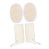 NOLITOY 12pcs Natural Loofah Exfoliating Body Brush for Gentle Scrubbing Bathing Towels for Daily Use Includes Cylindrical and Flat Towels for Skin Care and Relaxation view 1