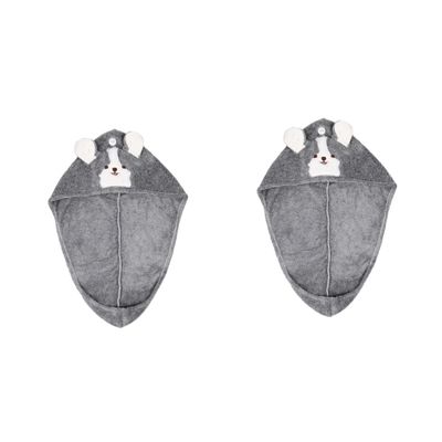 Angoily 2pcs Shower Hair Dry Hat Comfortable Drying Hat Hair Towel Wrap Water Absorbent Hair Dry Towel for Hotel Journey