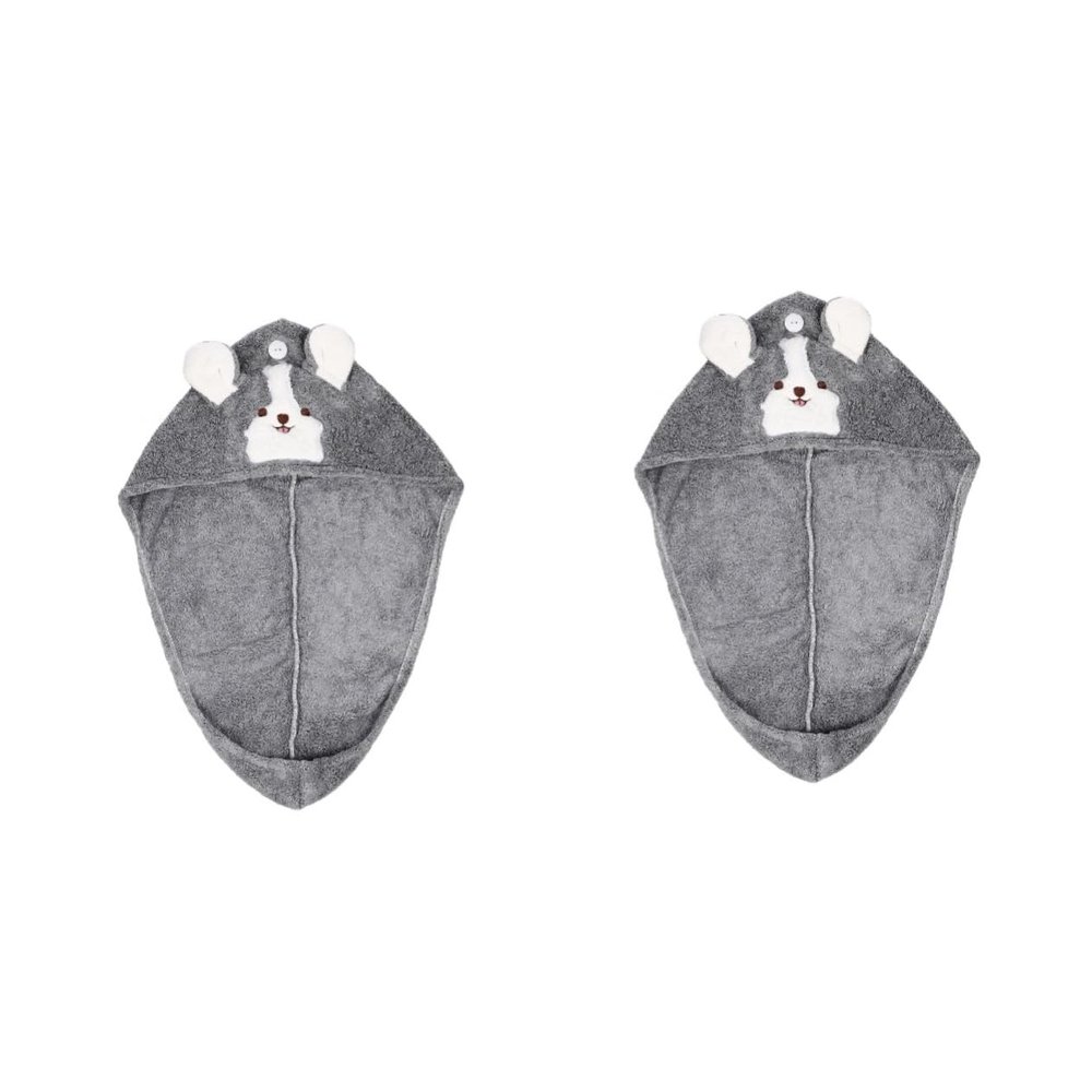 Angoily 2pcs Shower Hair Dry Hat Comfortable Drying Hat Hair Towel Wrap Water Absorbent Hair Dry Towel for Hotel Journey