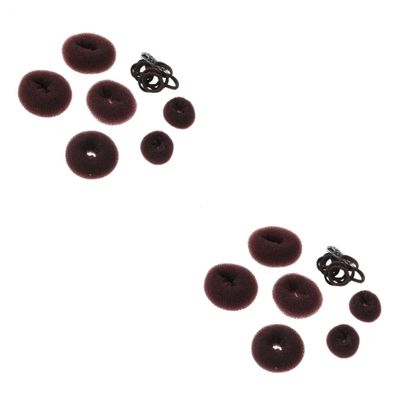 DOITOOL 2pcs Hair Donut Bun Maker Styling Tools Hair U-shaped Clips for Neat Ballerina Bun for Dance and Everyday Use