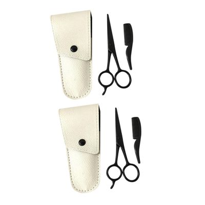 Beavorty 6pcs Beard Scissors Mustache Scissors Set for Men Grooming Kit Barber Shop Home Diy