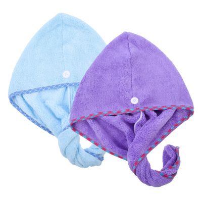 Angoily 2pcs Drying Bath Hair Quick-Drying Water-Absorption Convenient Fast Towels Practical