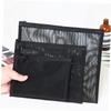 10 Pcs Mesh Cosmetic Bag Makeup Bags Mesh Toiletry Pouch Travel Three Piece Suit Korean, Blackx3pcs, 21x16cmx3pcs view 2