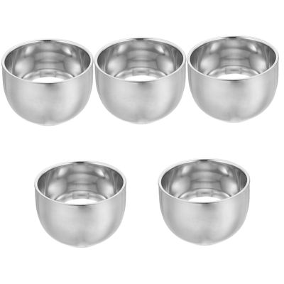 Angoily 5pcs Shaving Bowl for Men Professional Double Shave Cup Foaming Soap Bowl for Barber Shops and Home Use Convenient and Portable Design