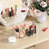 Acina 2PCS Clear Makeup Brush Holder Organizer, Acrylic Cosmetic Brushes Storage with 4 Slots, Eyeliners Display Case for Vanity Countertop view 3