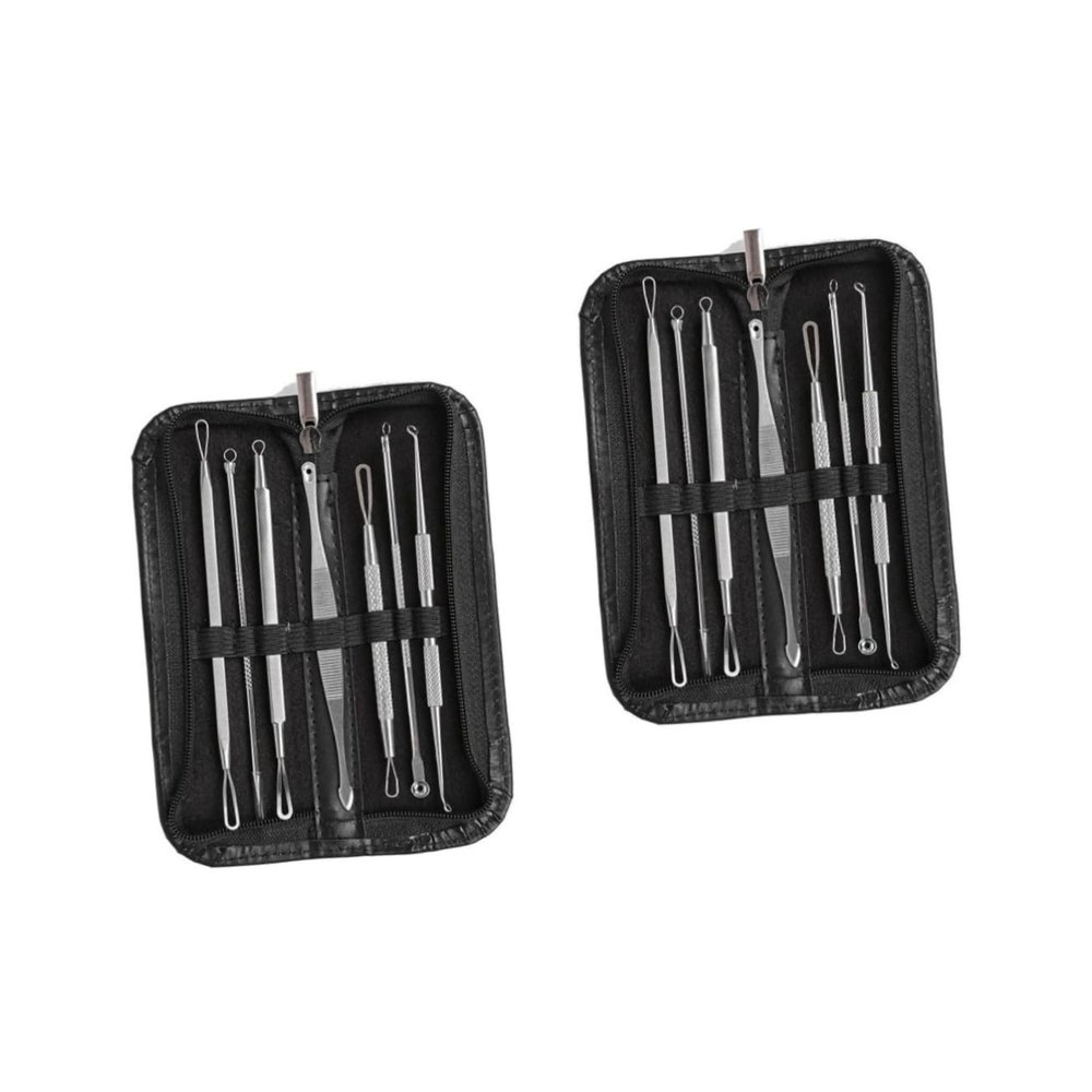 Didiseaon 14pcs Comedone Tool Kit for Blackhead and Blemish Removal Professional Skin Care Instruments for Treatment Facial Cleaning Tools