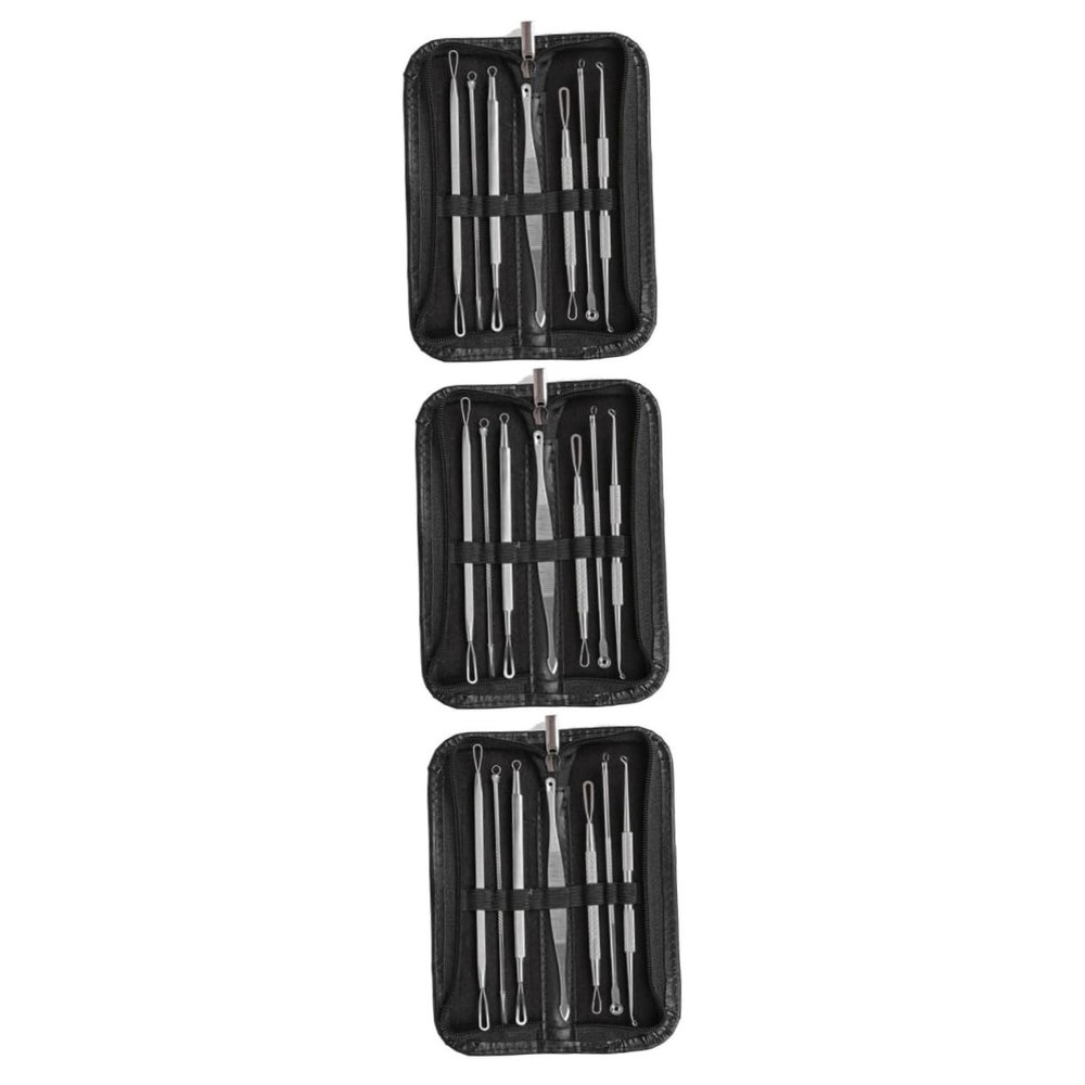 Didiseaon 21pcs Comedone Extractor Tool Kit for Blackhead and Blemish Removal Professional Facial Cleaning for Skin Treatment Includes Spoon and Spade Extractors