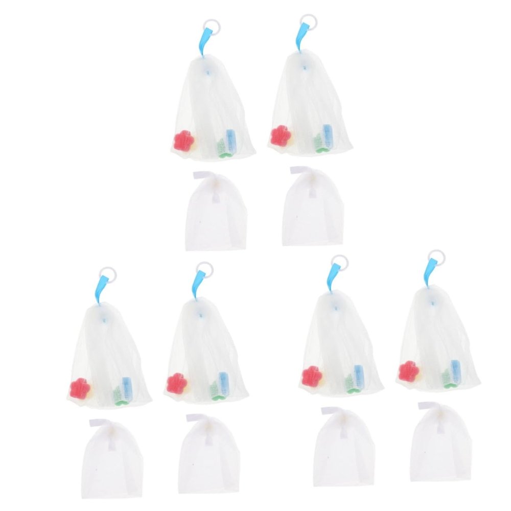 Didiseaon 12pcs Foaming Maker Net for Bar Soap Exfoliating Soap Net Bag Hand Saver Hanging Foamer Cup Cleansing Foaming Sack