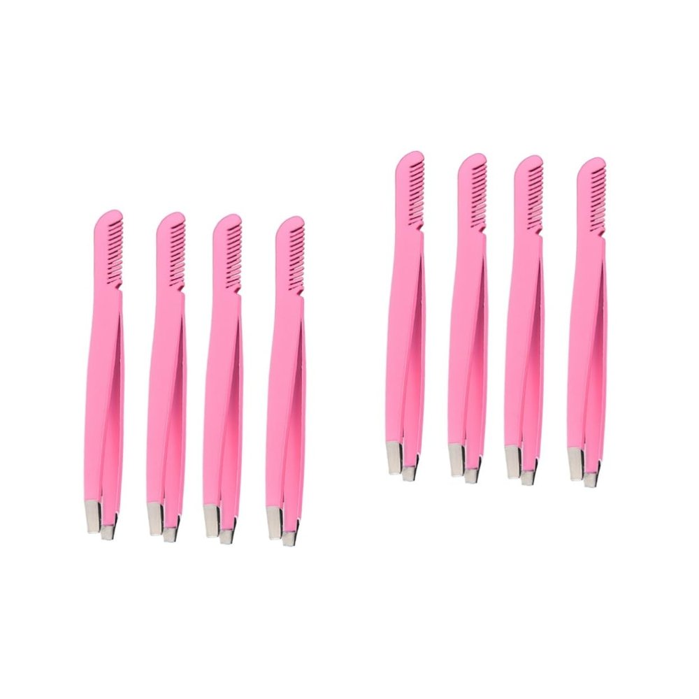 Didiseaon 8pcs Eyebrow Plucker Kit Tweezer Comb Eyebrow Clips Easy to Use for Benefit Brow Portable for Personal Professional Use