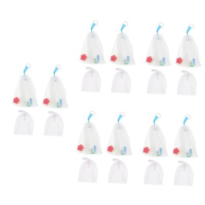 Didiseaon 20pcs Cleansing Foaming Soap Net for Shower Loofah Sack Saver Bar Soap Holder Drying Cup