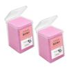NOLITOY 400pcs Eyelash Glue Cleaning Wipes Pink Grafting Pads for Efficient Salon Use Prevents Clogging for Eyelash Extensions view 1